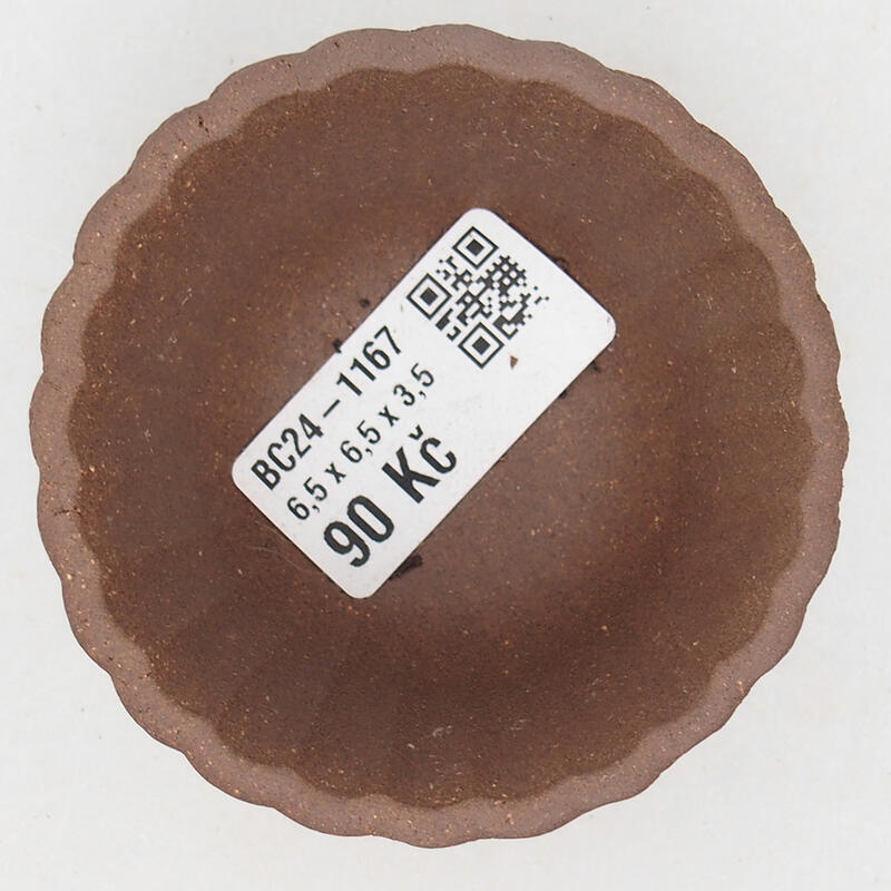 Mini bonsai tál 6,5 x 6,5 x 4 cm, barna