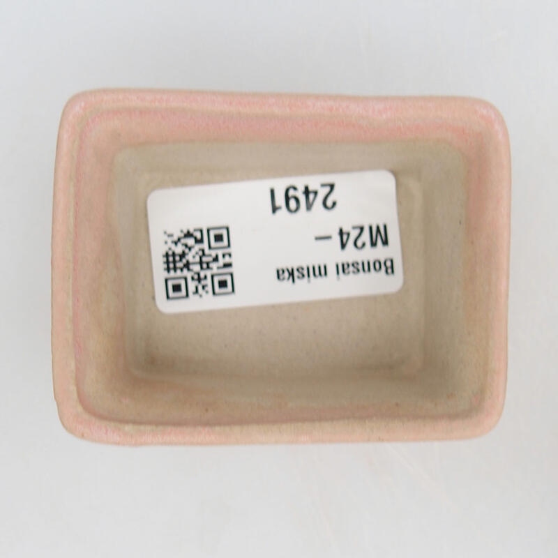 Mini bonsai tál 6 x 4,5 x 2,5 cm, rózsaszínű