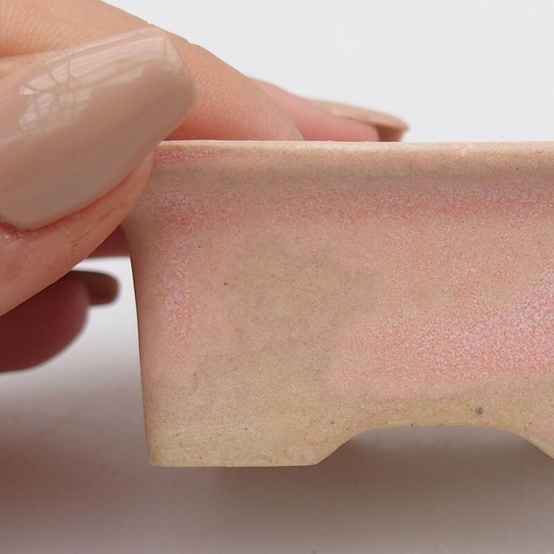 Mini bonsai tál 6 x 4,5 x 2,5 cm, rózsaszínű