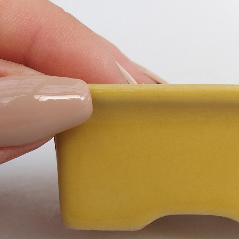 Mini bonsai tál 6 x 4,5 x 2,5 cm, sárga