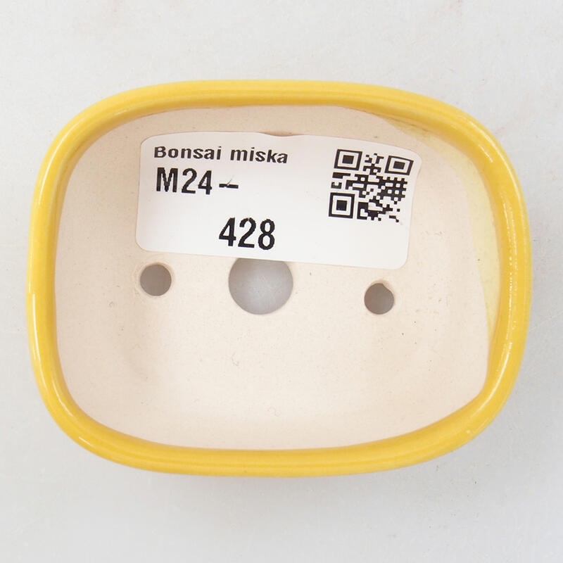 Mini bonsai tál 6 x 4,5 x 2,5 cm, sárga
