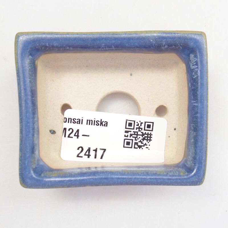 Mini bonsai tál 6 x 5 x 2,5 cm, kék színben