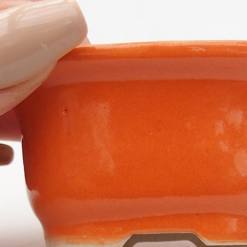 Mini bonsai tál 6 x 5 x 3 cm, narancssárga