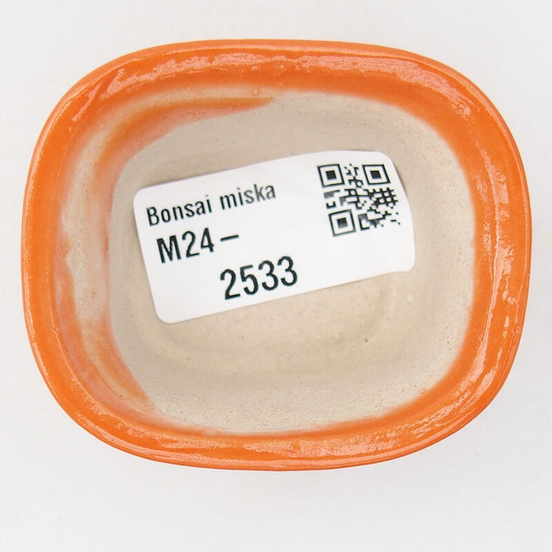 Mini bonsai tál 6 x 5 x 3 cm, narancssárga