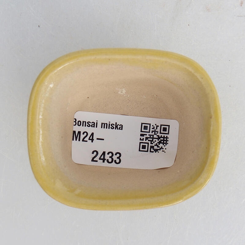 Mini bonsai tál 6 x 5 x 3 cm, sárga