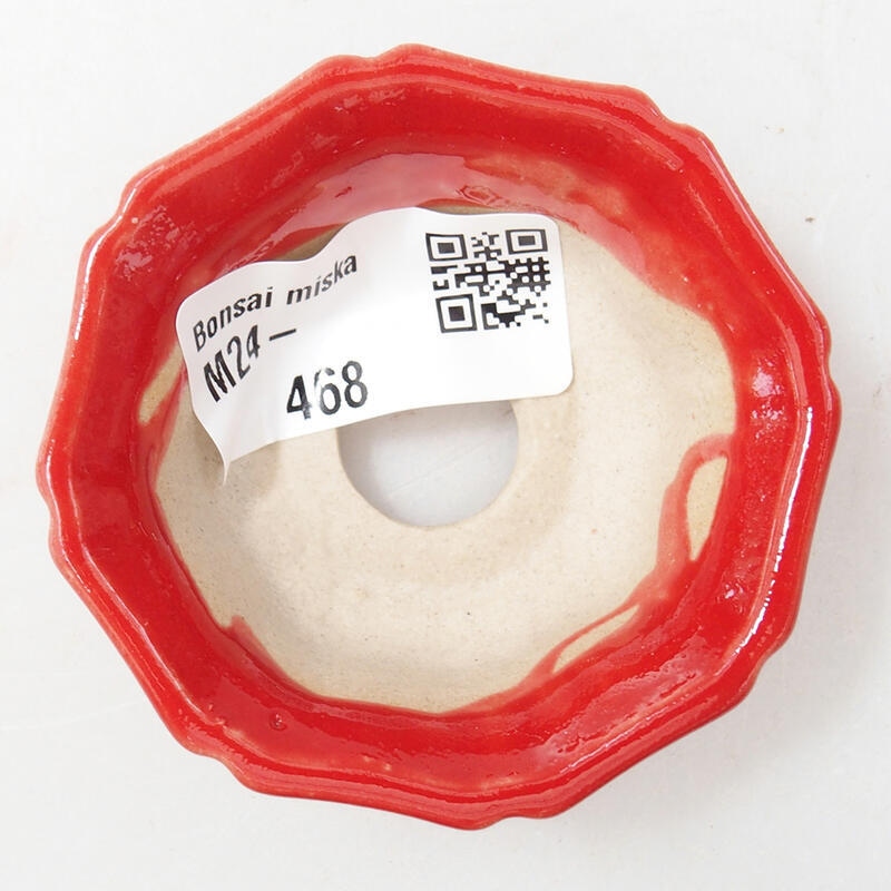 Mini bonsai tál 6 x 6 x 2,5 cm, piros színben