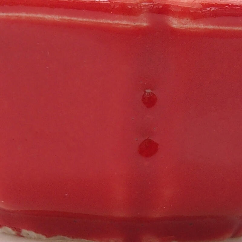 Mini bonsai tál 6 x 6 x 2,5 cm, piros színben