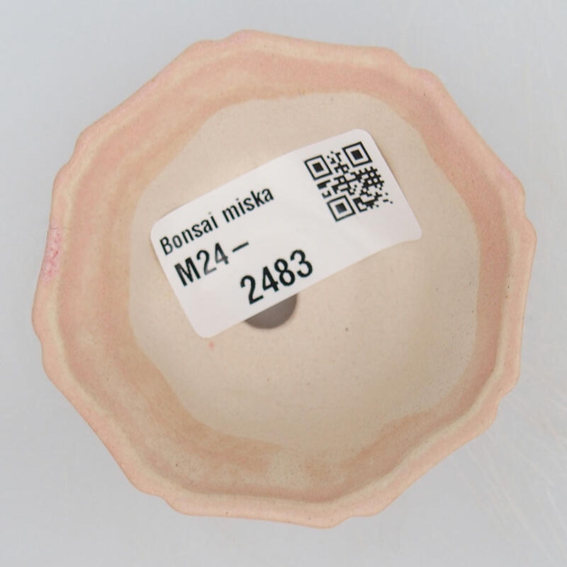 Mini bonsai tál 6 x 6 x 2,5 cm, rózsaszínű