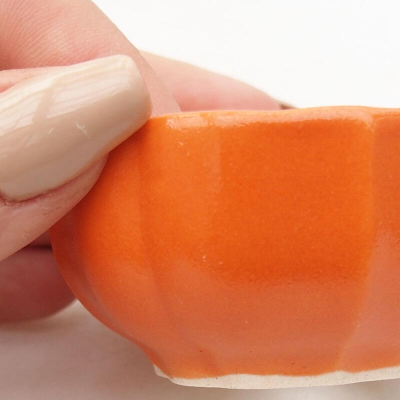 Mini bonsai tál 6 x 6 x 3 cm, narancssárga