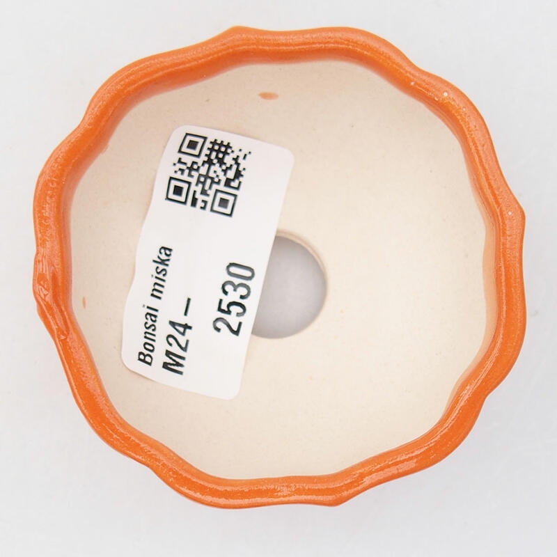 Mini bonsai tál 6 x 6 x 3 cm, narancssárga