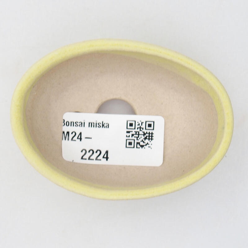 Mini bonsai tál 7 x 5 x 2 cm, sárga