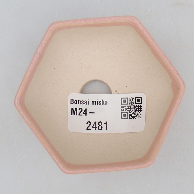 Mini bonsai tál 7 x 6,5 x 3 cm, rózsaszínű