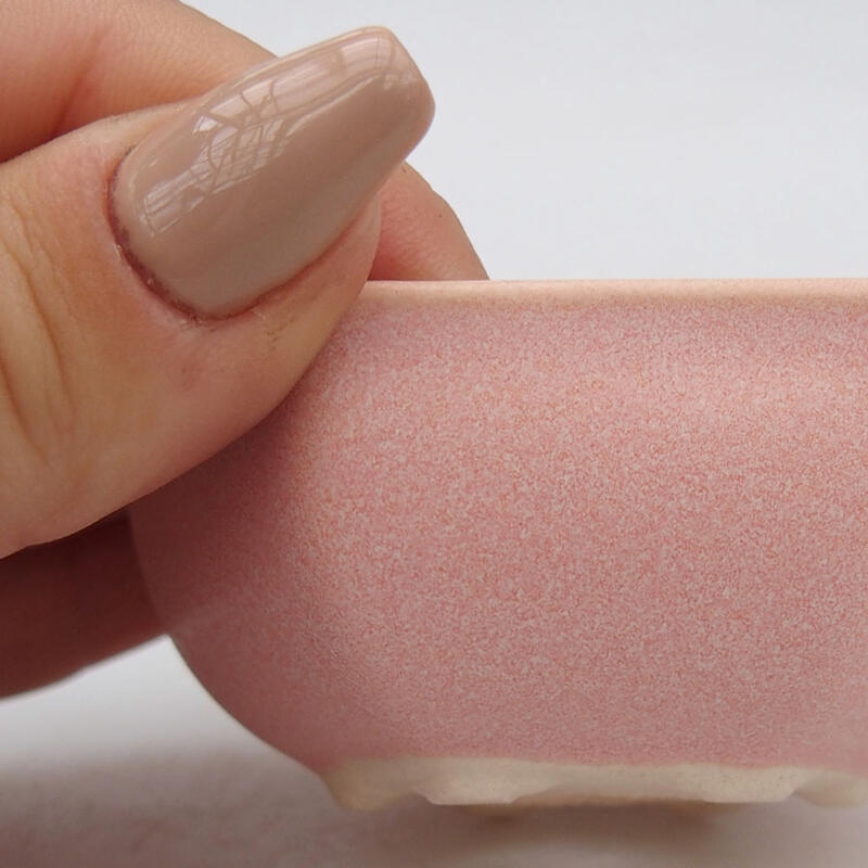 Mini bonsai tál 7 x 6,5 x 3 cm, rózsaszínű