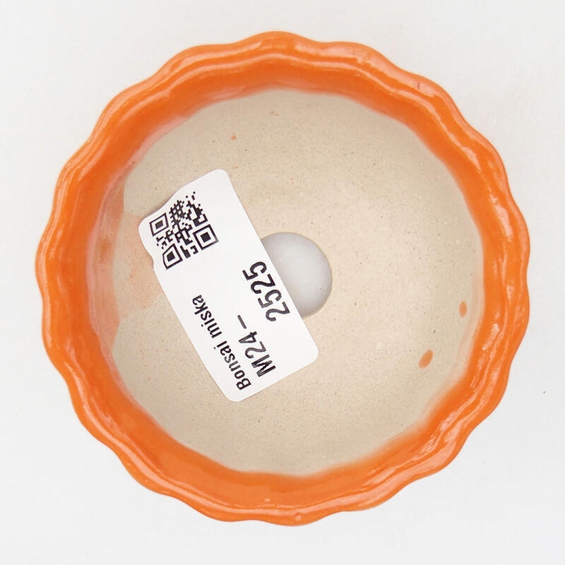 Mini bonsai tál 7 x 7 x 3,5 cm, narancssárga