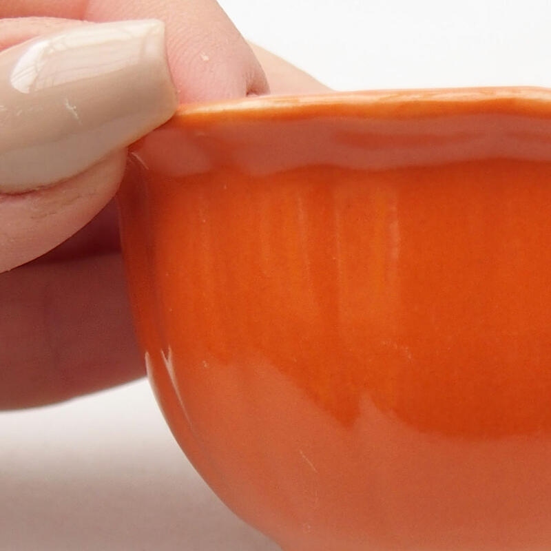 Mini bonsai tál 7 x 7 x 3,5 cm, narancssárga