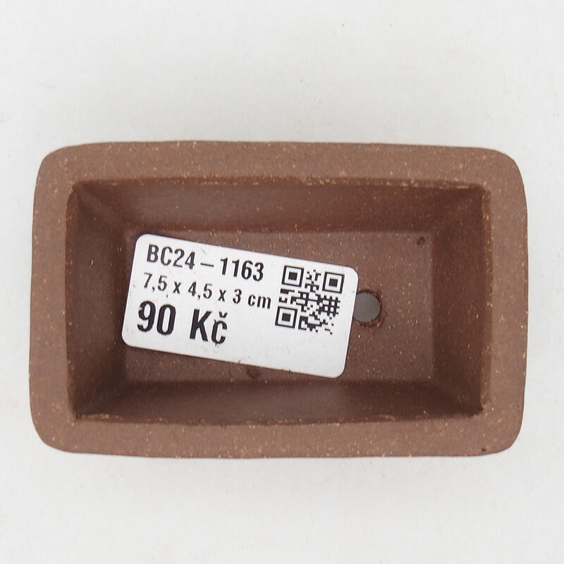 Mini bonsai tál 8,5 x 5,5 x 2,5 cm, barna