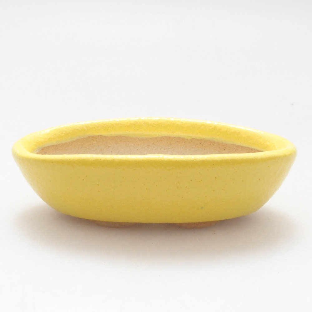 kerámia bonsai tál 6,5 x 3,5 x 2 cm, sárga