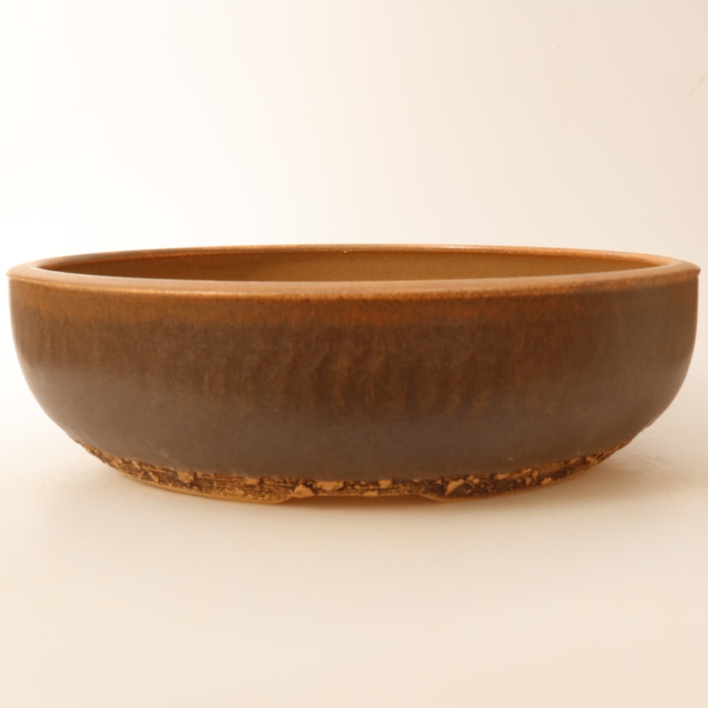 Kerámia bonsai-tál 32,5 x 32,5 x 8,5 cm, barna színű – KIZÁRÓLAG SZEMÉLYES ÁTVÉTEL vagy raklapos szállítás
