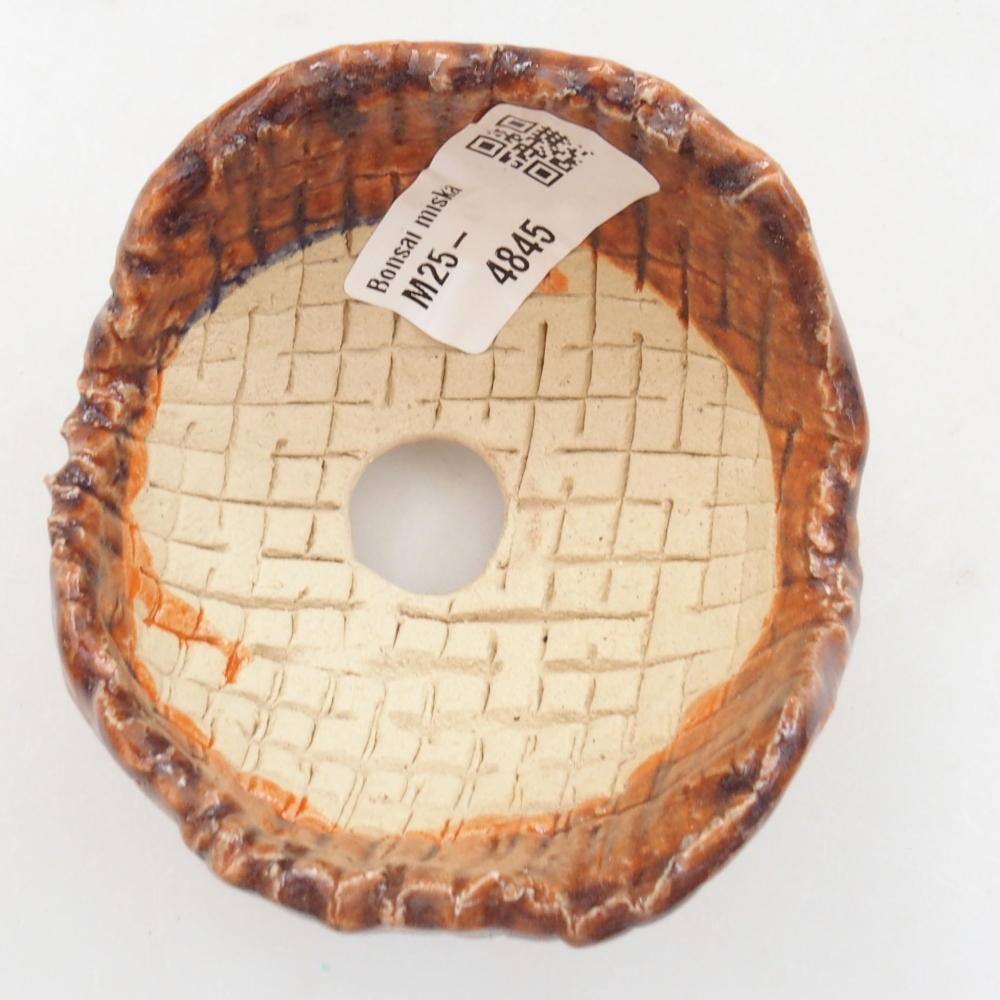 Kerámia kagyló 7,5 x 7 x 6 cm , barna színű