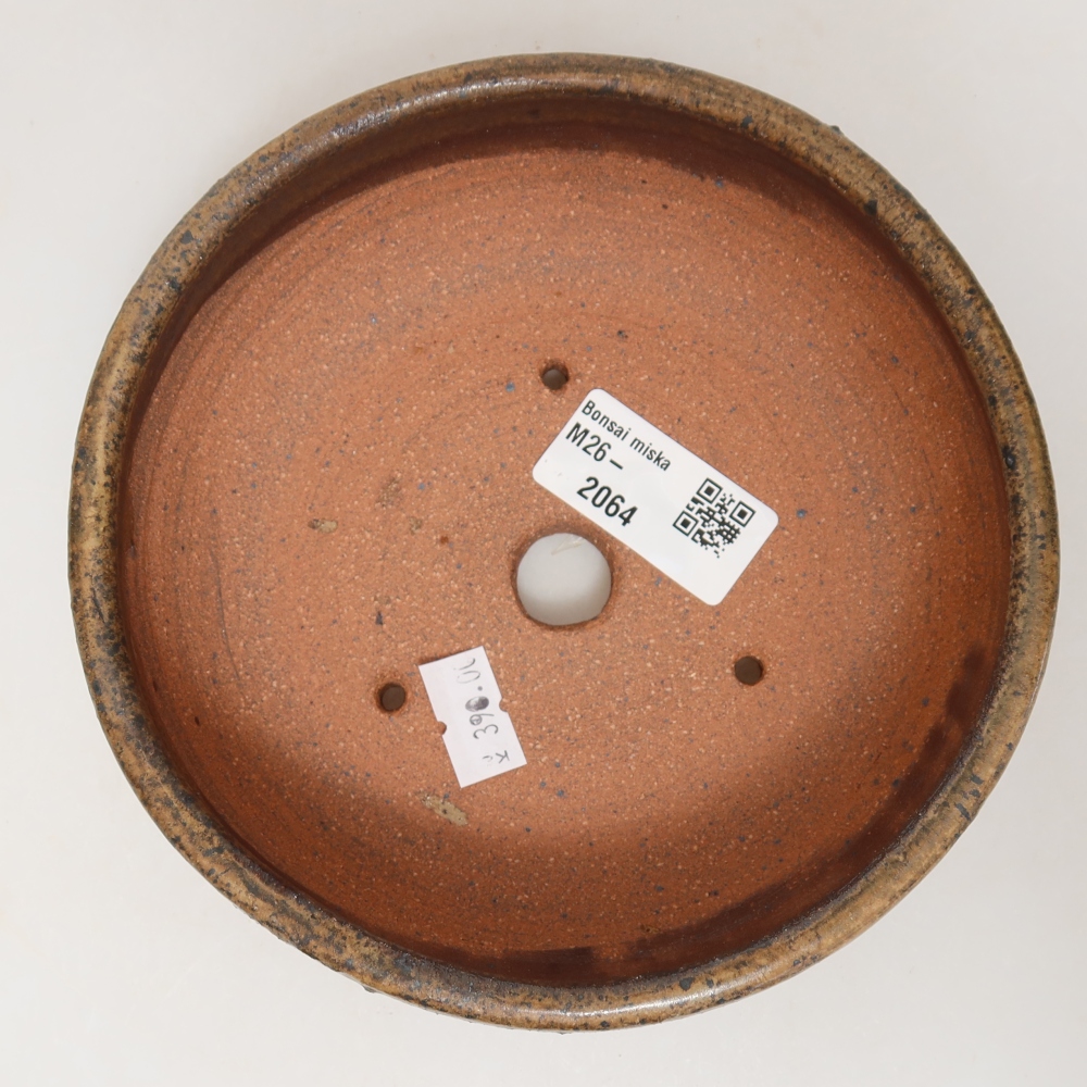 kerámia bonsai tál 14,5 x 14,5 x 5 cm, barna