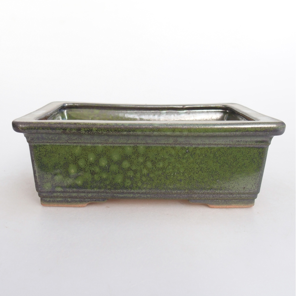 kerámia bonsai tál 16 x 12 x 6 cm, zöld