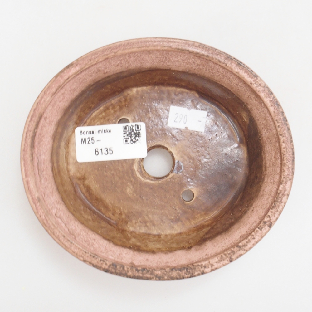 kerámia bonsai tál 10 x 8,5 x 4 cm, barna