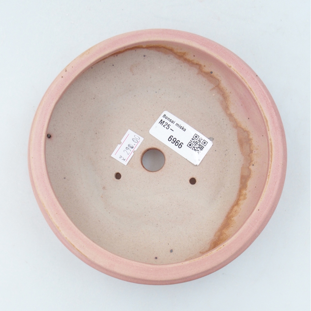 Kerámia bonsai tál 15 x 15 x 5 cm, rózsaszínű