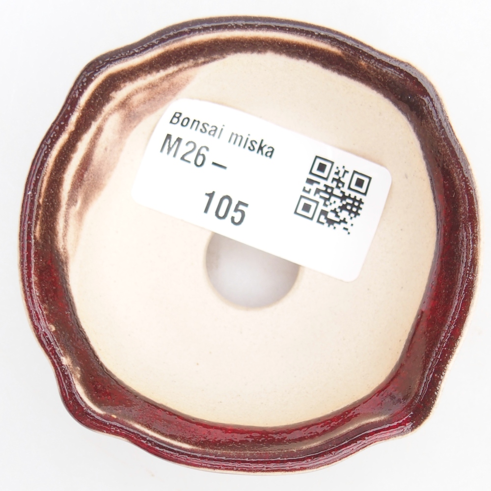 Mini bonsai tál 6,5 x 6,5 x 3 cm, piros színben