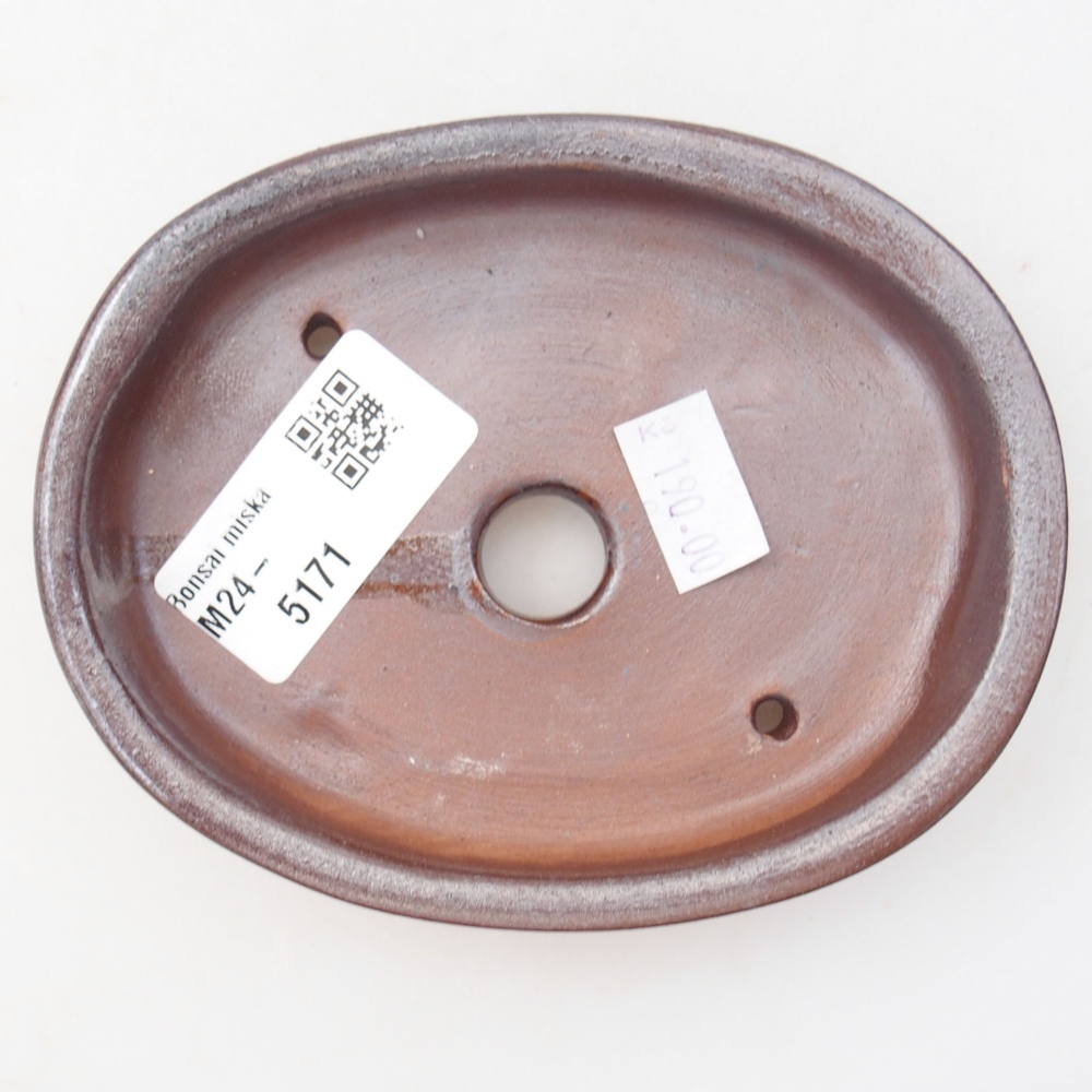 kerámia bonsai tál 11,5 x 9 x 2,5 cm, barna