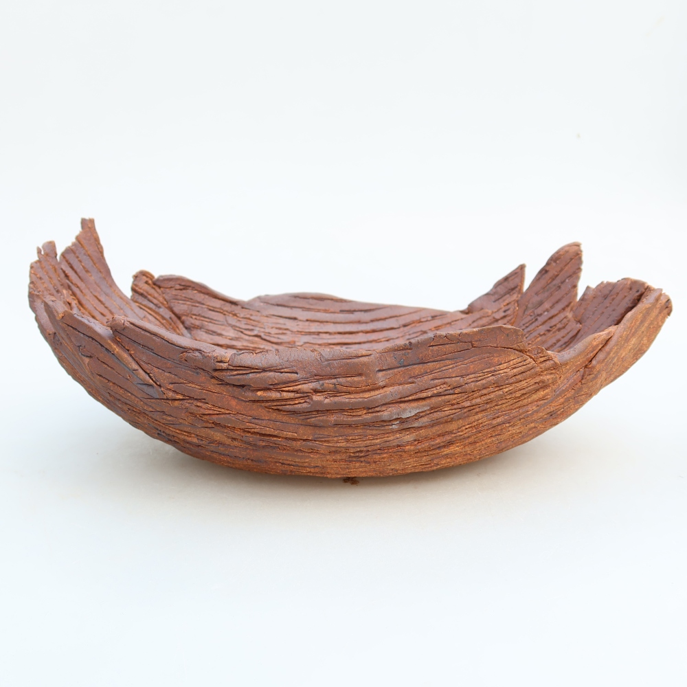 Kerámia héj  27 x 18,5 x 10 cm, barna színű