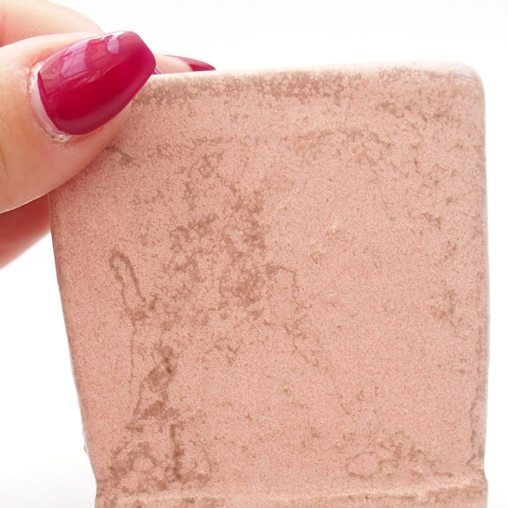 kerámia bonsai tál 6,5 x 6,5 x 7 cm, rózsaszínű