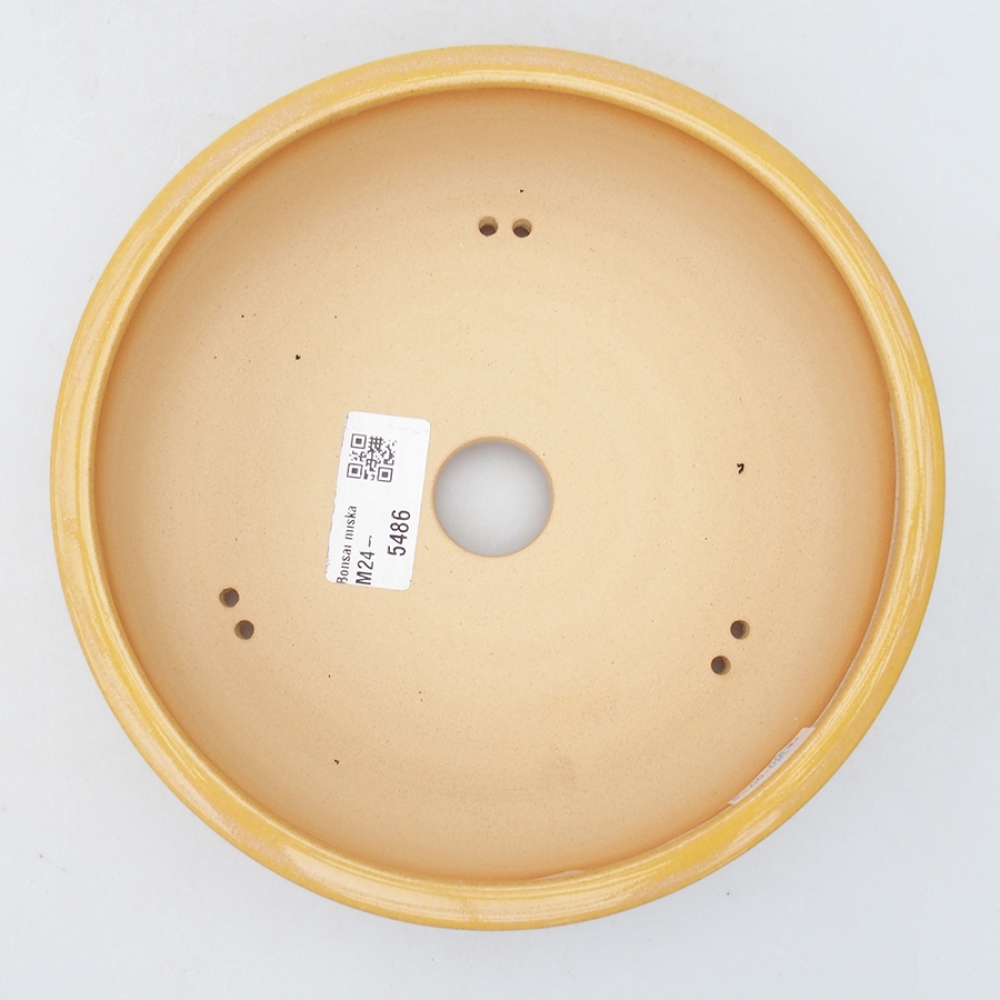 kerámia bonsai tál 18,5 x 18,5 x 6 cm, sárga