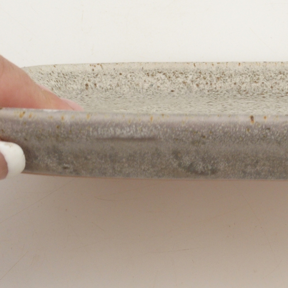 Kerámia csészealj H25 - 20,5 x 14,5 x 1,5 cm - bézs színű