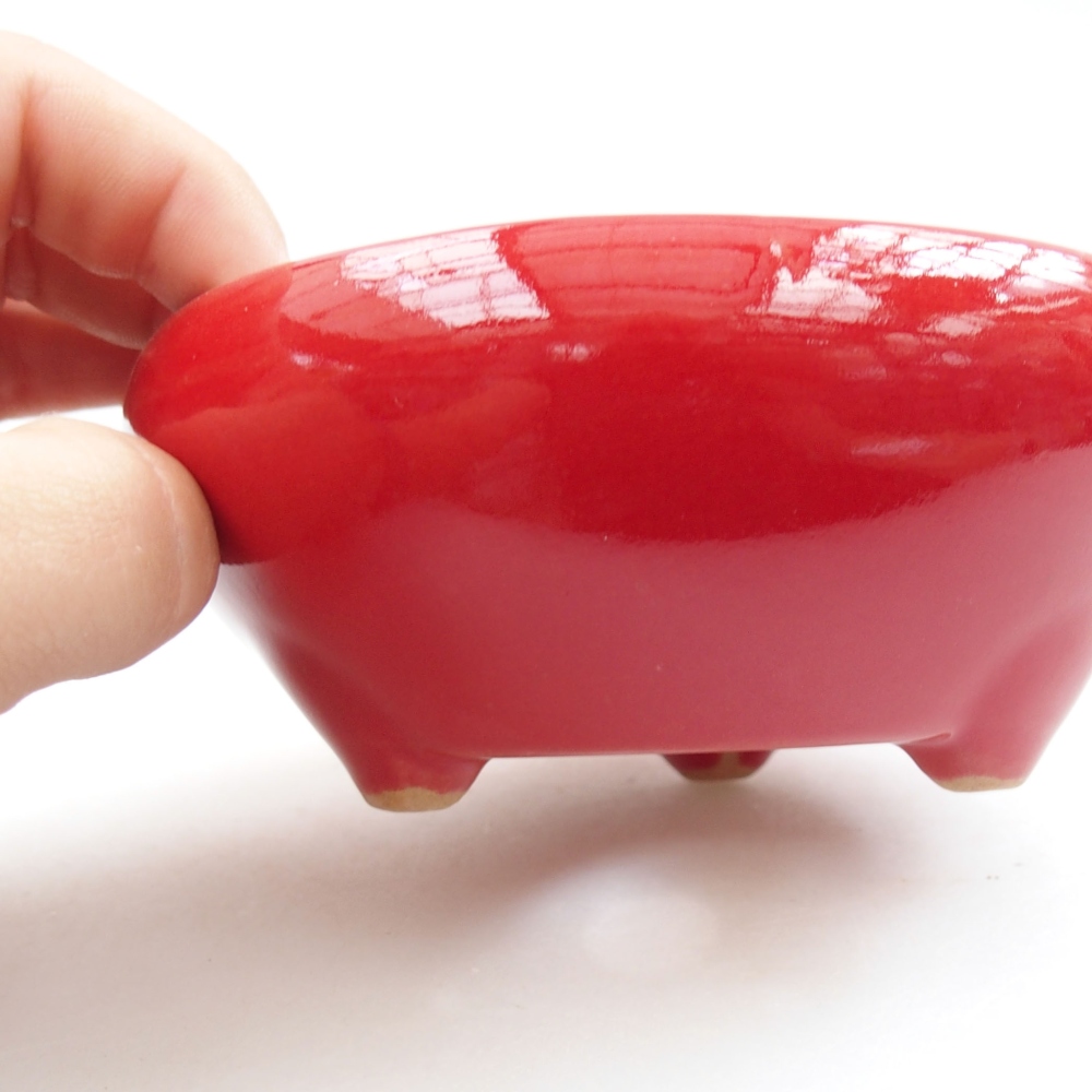 kerámia bonsai tál 22 x 17 x 5 cm, zöld