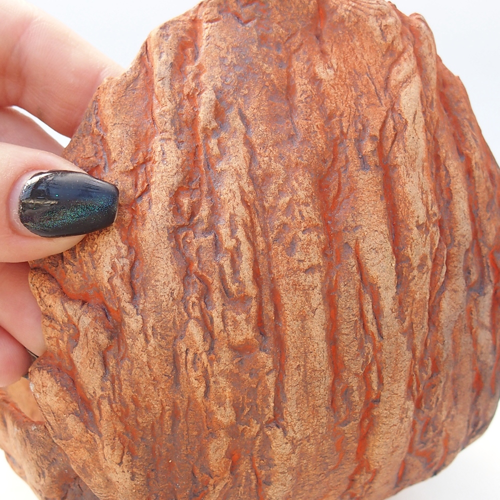 Kerámia kagyló 14 x 11 x 12,5 cm , narancssárga színű