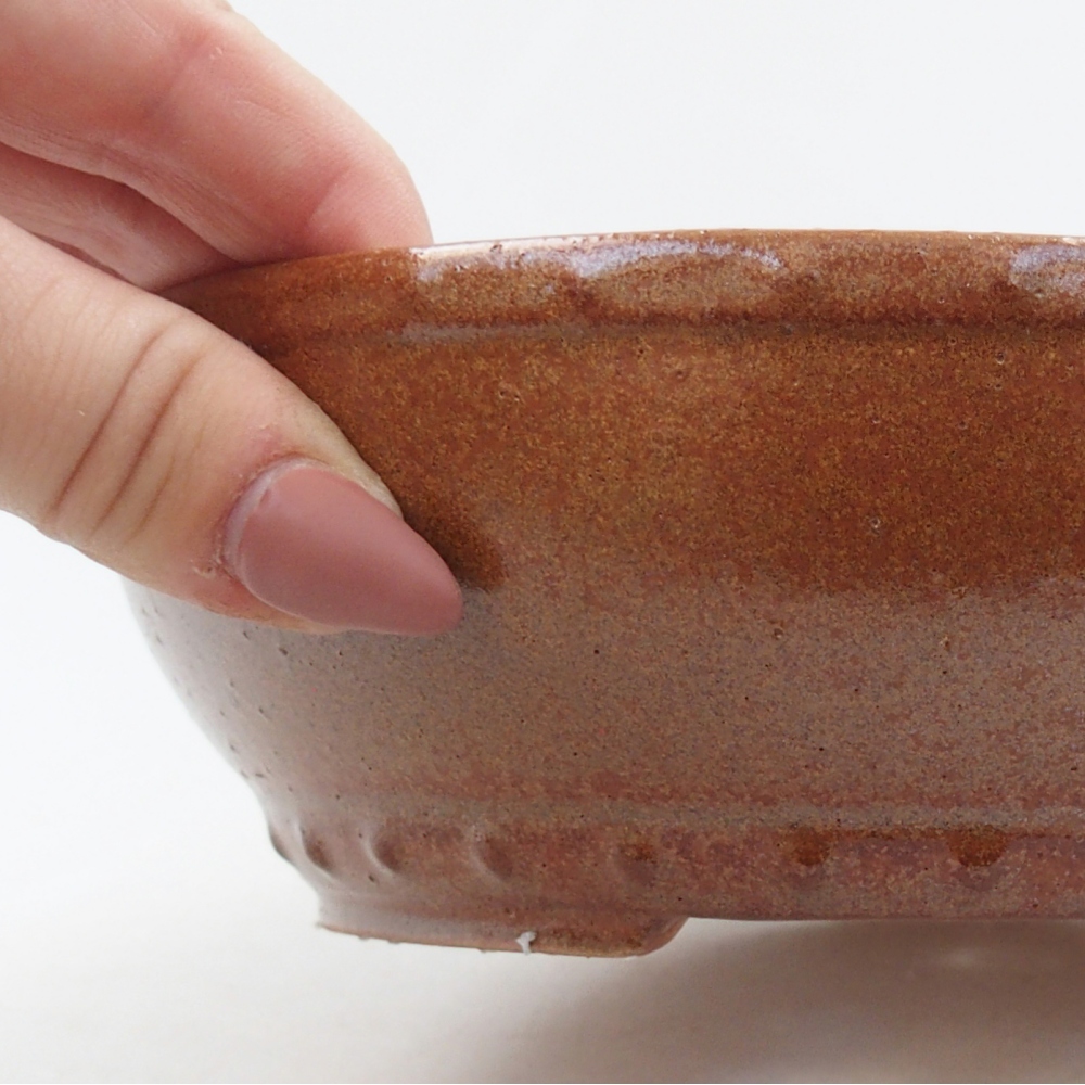 kerámia bonsai tál 18 x 18 x 5,5 cm, barna