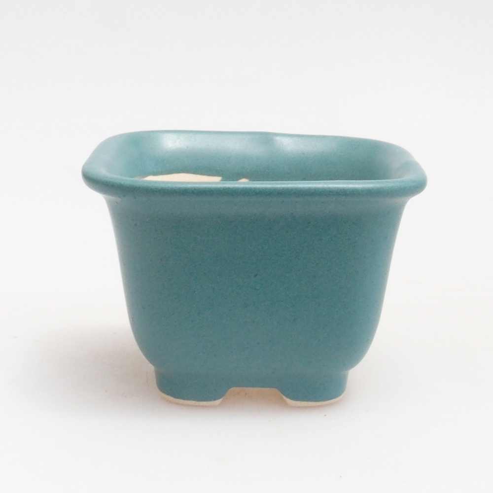 kerámia bonsai tál 6,5 x 5,5 x 4 cm, kék színben