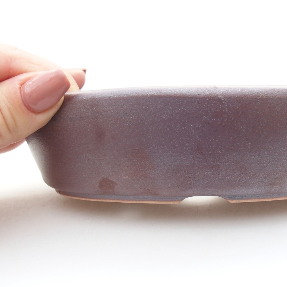 Kerámia bonsai tál 15 x 9,5 x 4 cm, fém színben