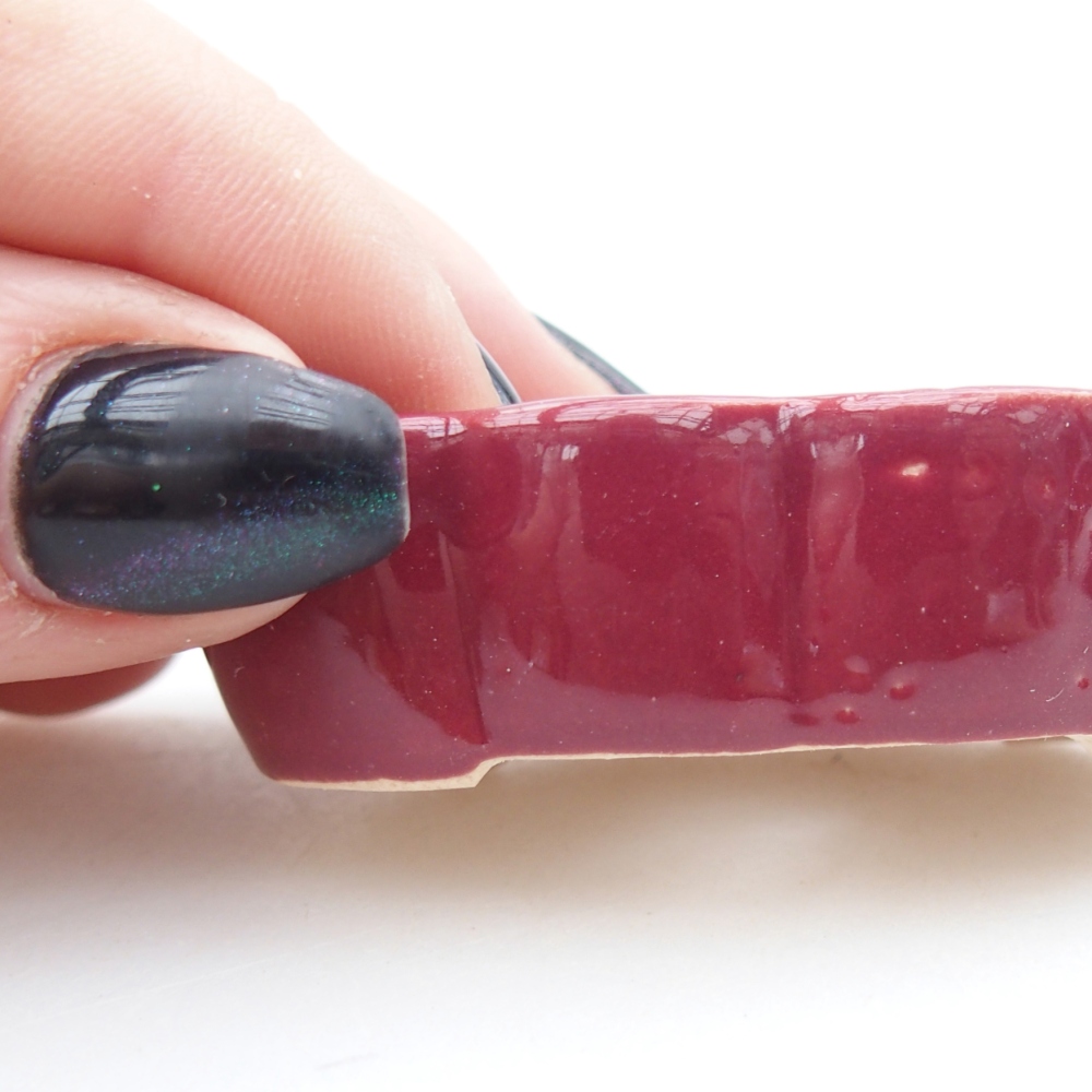 Mini bonsai tál 5,5 x 3,5 x 1,5 cm, bordó színben