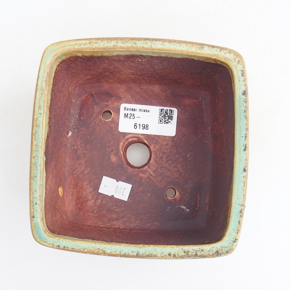 kerámia bonsai tál 10,5 x 10,5 x 7 cm, rózsaszínű