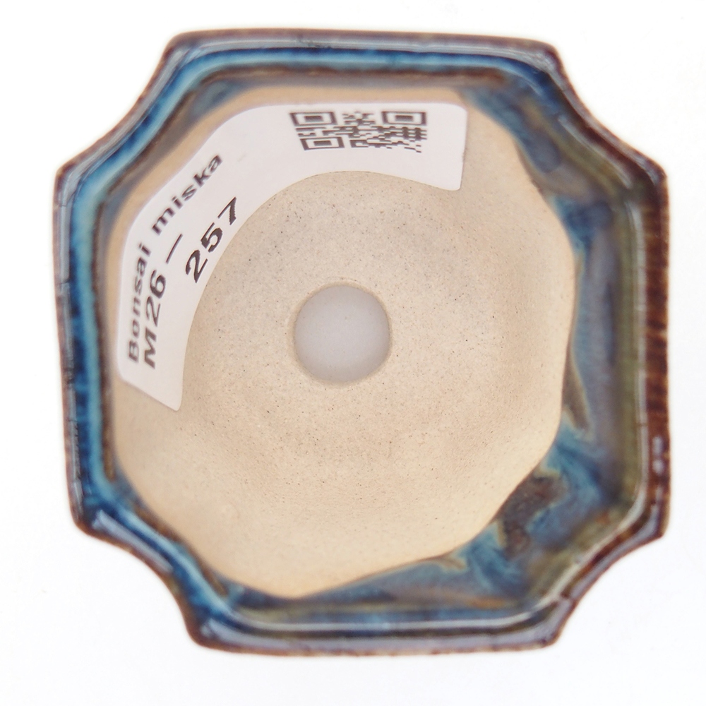 Mini bonsai tál 4,5 x 4,5 x 4 cm, kék színben