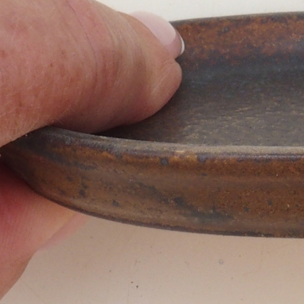 Kerámia tál H04 - 10,5 x 8 x 1 cm - barna