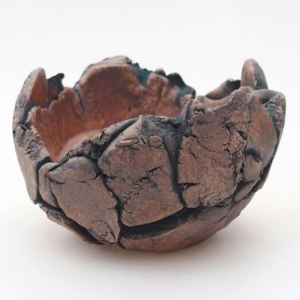 Kerámia kagyló 9 x 8,5 x 6 cm , zöld színű