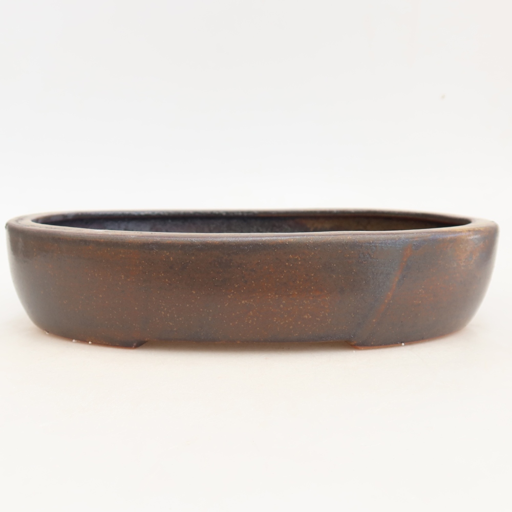kerámia bonsai tál 27 x 21 x 5,5 cm, barna