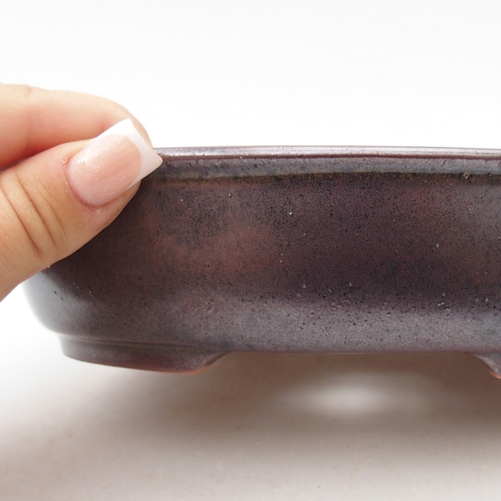 kerámia bonsai tál 19 x 14,5 x 4,5 cm, barna