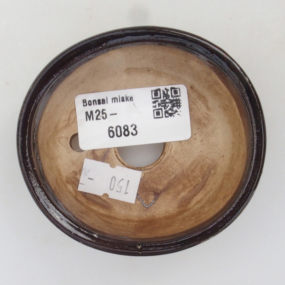 kerámia bonsai tál 10 x 8,5 x 4 cm, barna