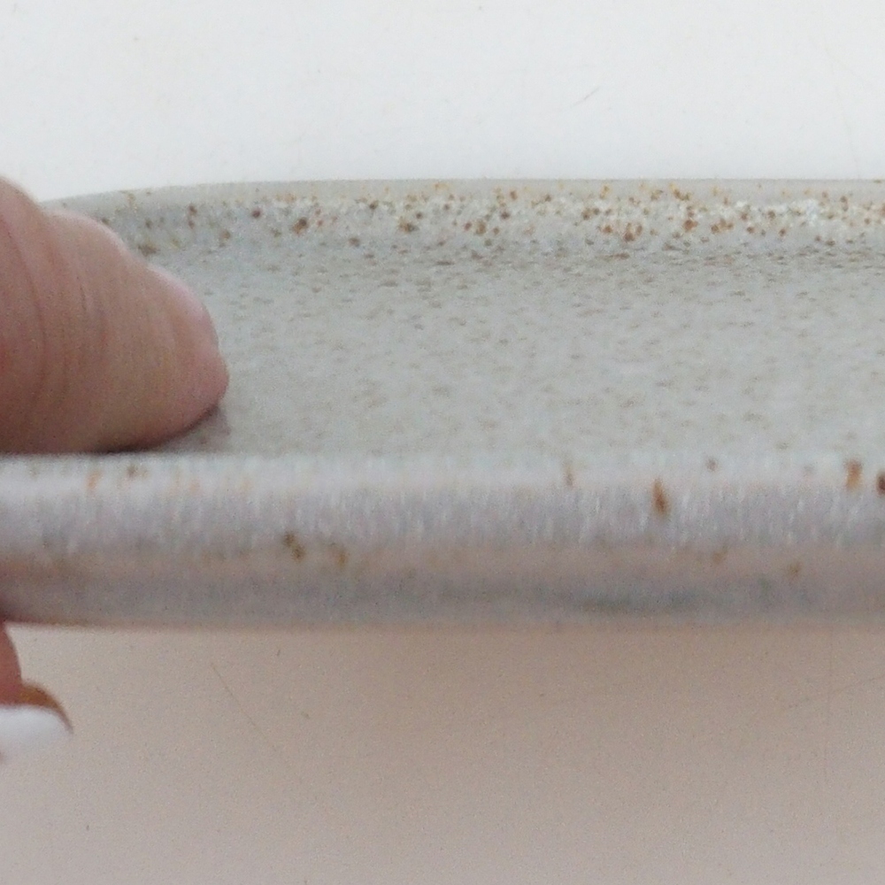 Kerámia tál H38 -12 x 11 x 1 cm - bézs színben