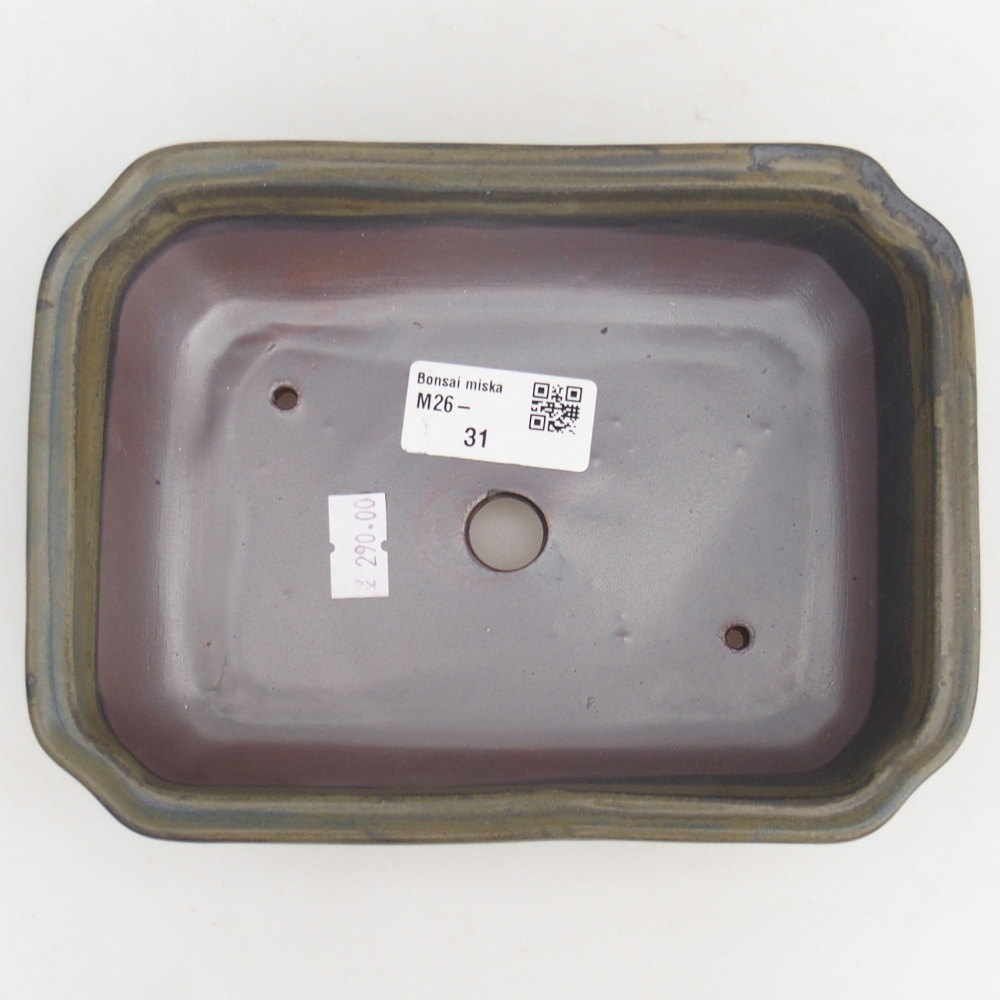 kerámia bonsai tál 18 x 13,5 x 5 cm, barna