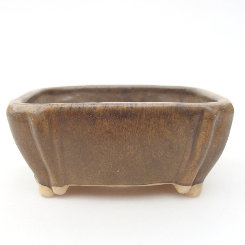 kerámia bonsai tál 10,5 x 8,5 x 4 cm, barna