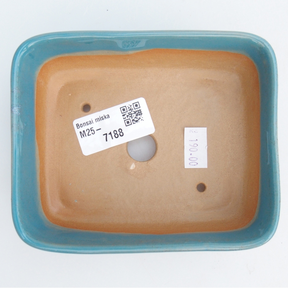kerámia bonsai tál 12 x 10 x 4 cm, kék színben